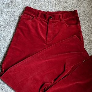 Red velvet Lauren by Ralph Lauren green tag pants